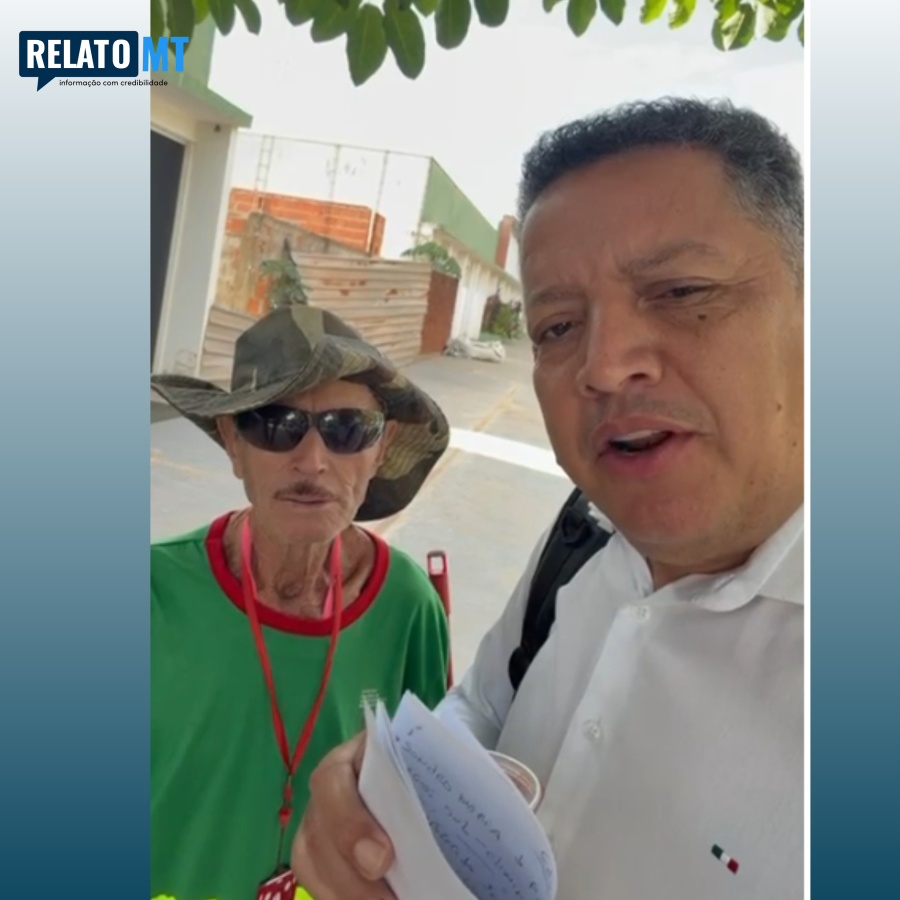 Em cena descontraída na Prefeitura, Carlinhos Figueiredo conversa com servidor que “passa receita” bem-humorada