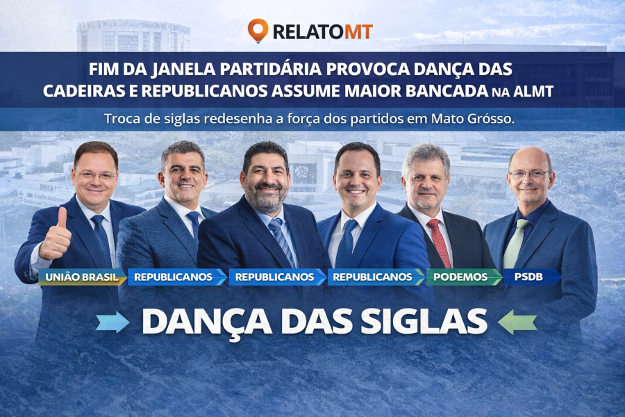 Fim da janela partidária provoca dança das cadeiras e Republicanos assume maior bancada na ALMT