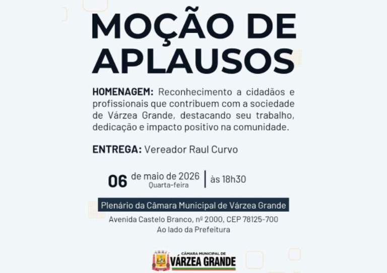 Câmara realiza sessão solene com entrega de moção de aplausos