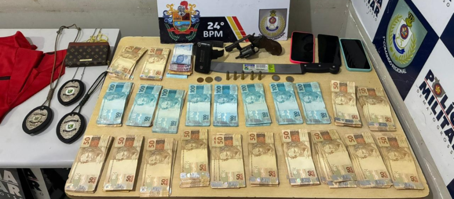 PM prende dupla por tráfico de drogas e apreende revólver e R$ 22,7 mil em Cuiabá