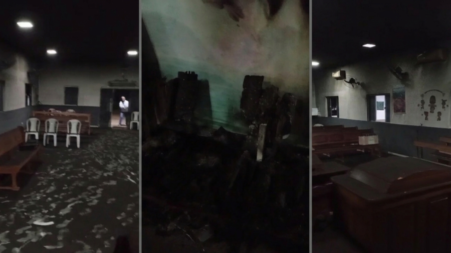 Igreja Assembléia de Deus é furtada e incendiada em Várzea Grande