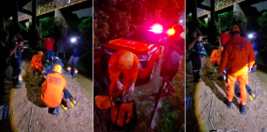 Mulher é atingida por carro e cai de ponte sobre o Rio Coxipó, em Cuiabá
