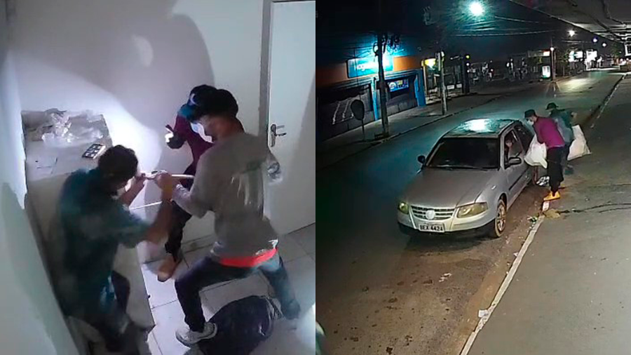 Vídeo flagra ação de criminosos durante furto a loja de celulares no CPA
