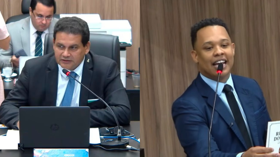 Foi brincar e não aguentou: presidente chama Caio de “homem do microfone” e leva invertida na Câmara de VG