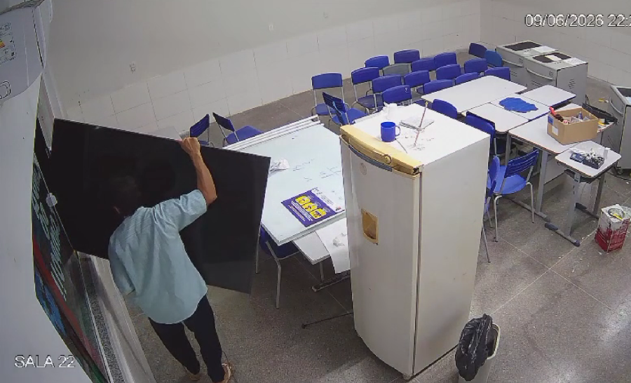 Câmeras flagram furto em escola de Sorriso e suspeito é preso