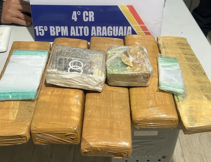 Polícia Militar e PRF prendem homem com seis quilos de drogas em Alto Araguaia